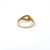 18k Yellow Gold Ring Black CZ Knot