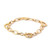 19.2k Portuguese Gold Hollow Oval Loop and Heart Bracelet