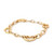 19.2k Portuguese Gold Hollow Oval Loop and Heart Bracelet