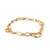 19.2k Portuguese Gold Hollow Oval Loop and Heart Bracelet