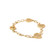 19.2k Portuguese  Gold Hollow Perforated Heart Charm Bracelet