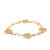 19.2k Portuguese  Gold Hollow Perforated Heart Charm Bracelet