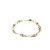 19.2k Portuguese Gold Glass Eye with Hearts Bracelet
