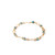 19.2k Portuguese Gold Glass Eye with Hearts Bracelet