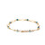 19.2k Portuguese Gold Glass Eye with Hearts Bracelet