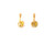 19.2k Portuguese Gold CZ and Pearl French Back Earrings