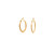 19.2k Portuguese Gold Hollow Flat Twisted Hoop Earrings