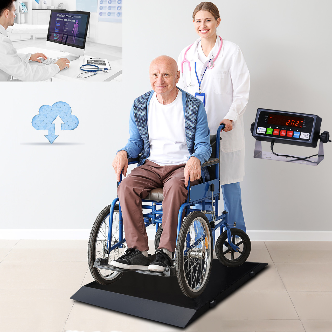 PS-1000WCS 1000lb Wheelchair Bariatric Medical Scale