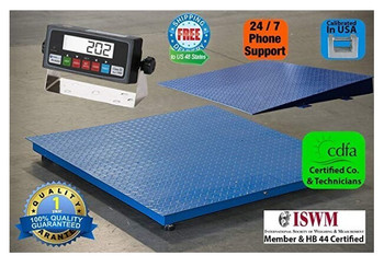 US-Eweigh Light Duty Floor Scale with Ramp - USA Measurements