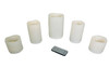 Flameless LED Candles with Remote 5 PC Set Ivory