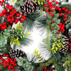 Pine Cone Berry Artificial Wreath 24"