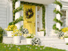 Summer Garden Monarch Wreath 24"