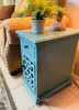 Chairside  Storage Table Teal Blue