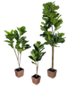 Potted Artificial Fiddle Leaf Tree 4Ft