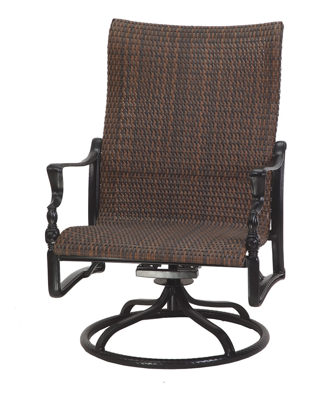 outdoor high back swivel rocker