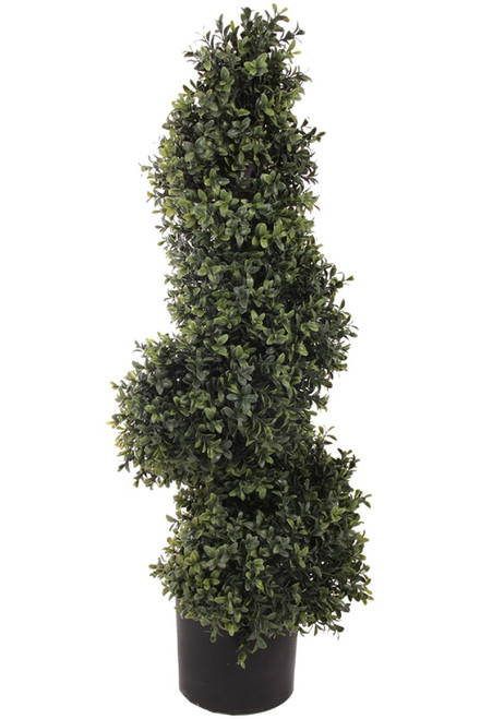 33" Artificial Deluxe Boxwood Spiral Topiary