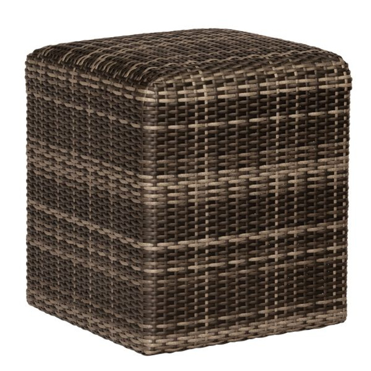 Woodard Canaveral Reticulated Cube in Charcoal Gray Weave