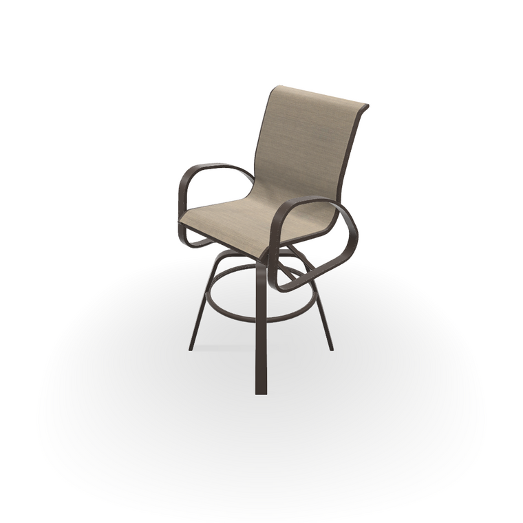 Primera Sling Bar Height Swivel Arm Chair