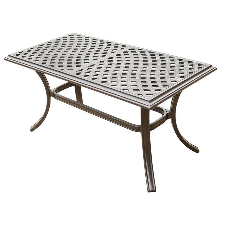 Halston 21" x 42" Patio Chat Height Coffee Table