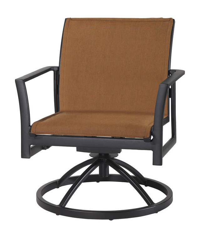 Gensun Echelon Padded Sling Swivel Rocking Lounge Chair