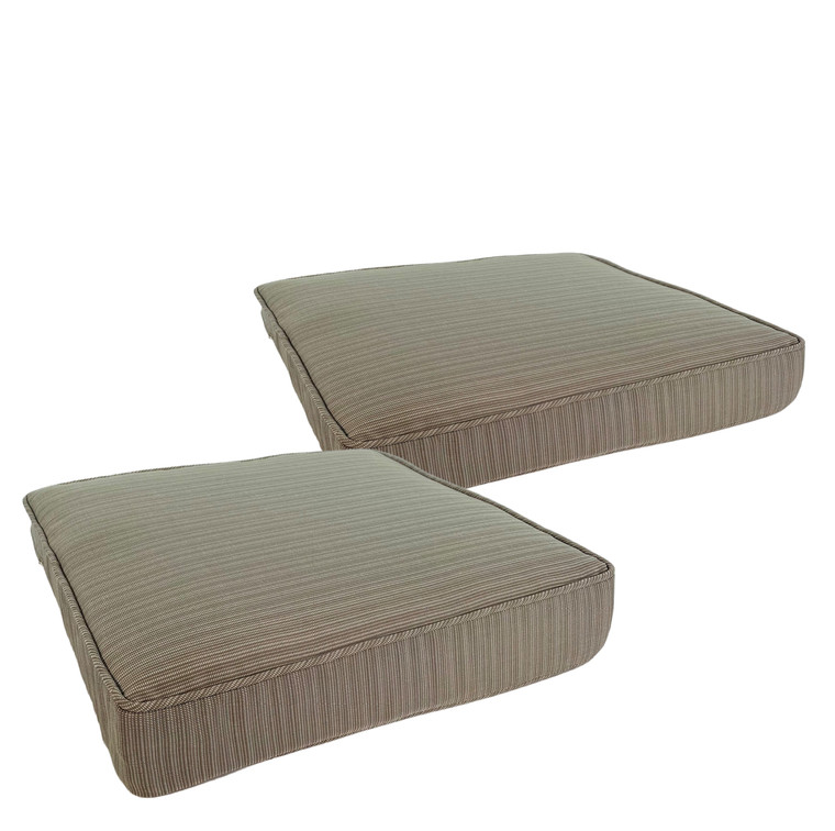 Outdoor Dining Seat Cushion Square Set of 2 Mushroom