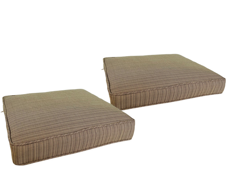 Outdoor Dining Seat Cushion Square Set of 2 Chocolate