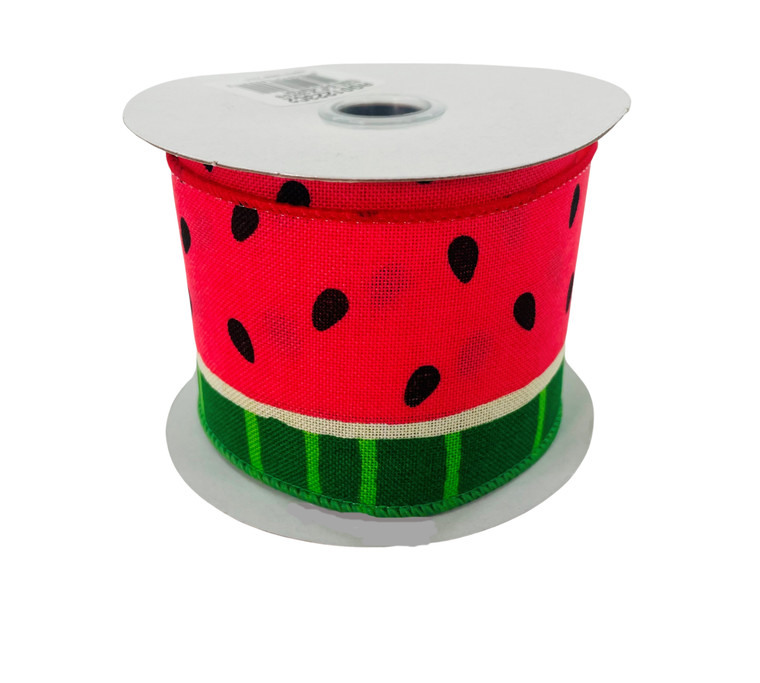 Ribbon Watermelon Print 2.5" x 10YD