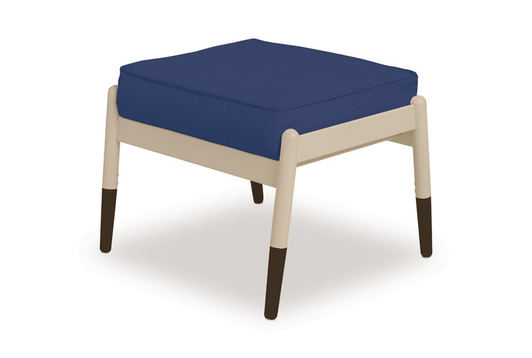Welles Cushion Ottoman with Welting