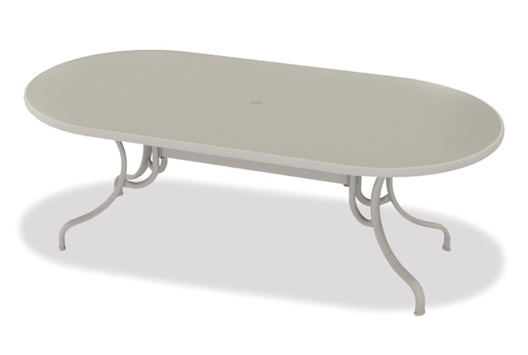 Value Hammered MGP Top Oval Dining Table with Hole 42" x 84"