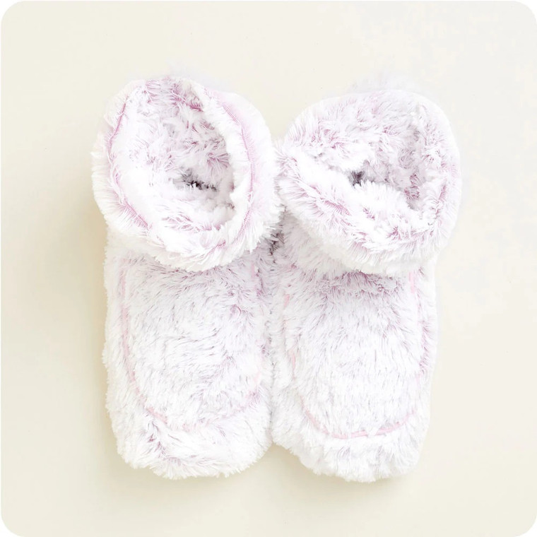 Warmies Plush Microwavable Lavender Scented Boots Lavender Top View