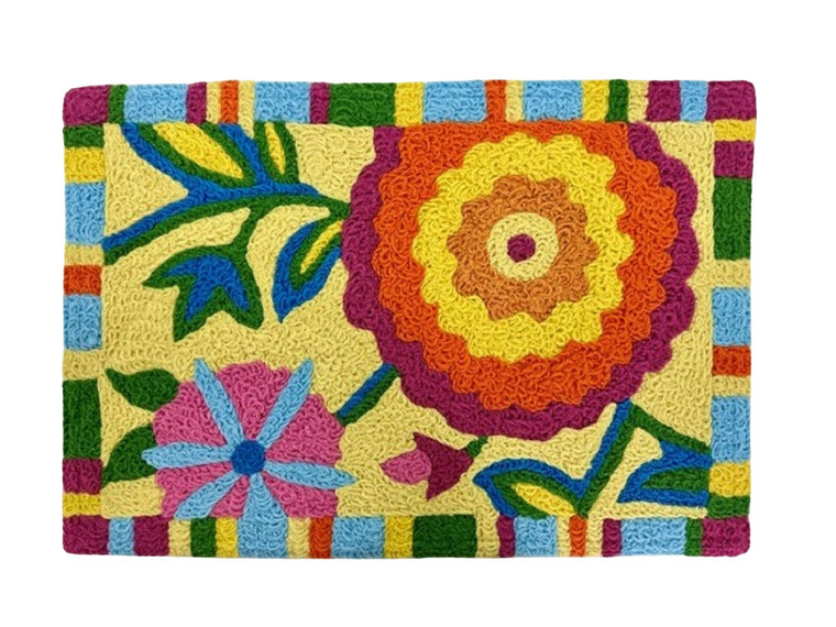 Jellybean Rug Summertime Flowers Doormat