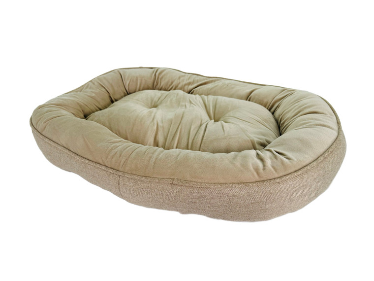 Cuddlove Oval Pet Bed Khaki Large