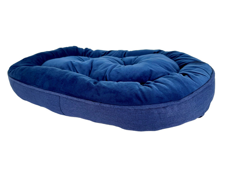 Cuddlove Oval Pet Bed Navy Small