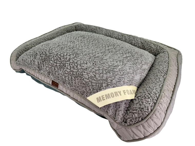 Celebrity Pet Luxury Pet Bed with Memory Foam Gray Medium