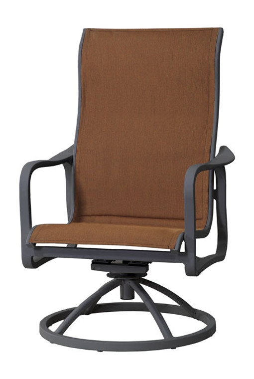 Gensun Cabrisa Padded Sling High Back Swivel Rocking Lounge Chair