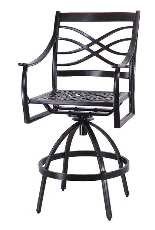 Gensun Wave Swivel Bar Stool W/Arms