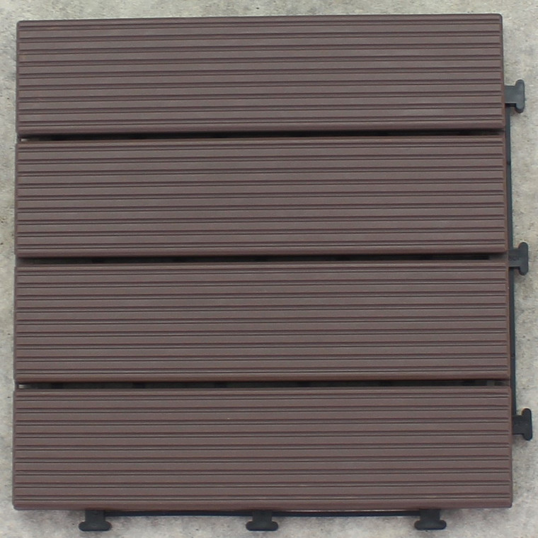 Kingston Casual PVC Deck Tiles Chocolate Color Pack 9