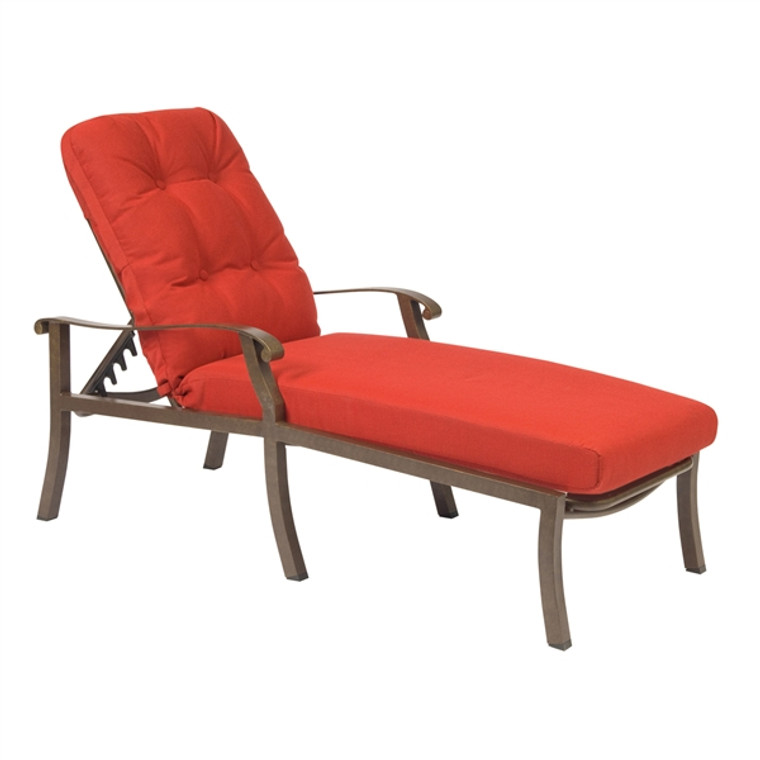 Woodard Cortland Outdoor Cushioned Adjustable Chaise Lounge