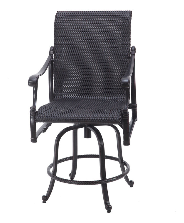 Gensun Michigan Outdoor Woven Swivel Balcony Stool