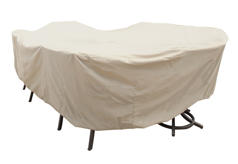 Treasure Garden 92" X-Large Oval/Rectangle Table & Chairs w/8 ties Protective Furniture Cover - No Umbrella Hole