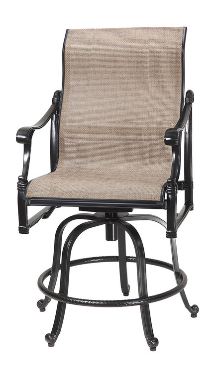 Gensun Michigan Outdoor Sling Swivel Rocking Balcony Stool