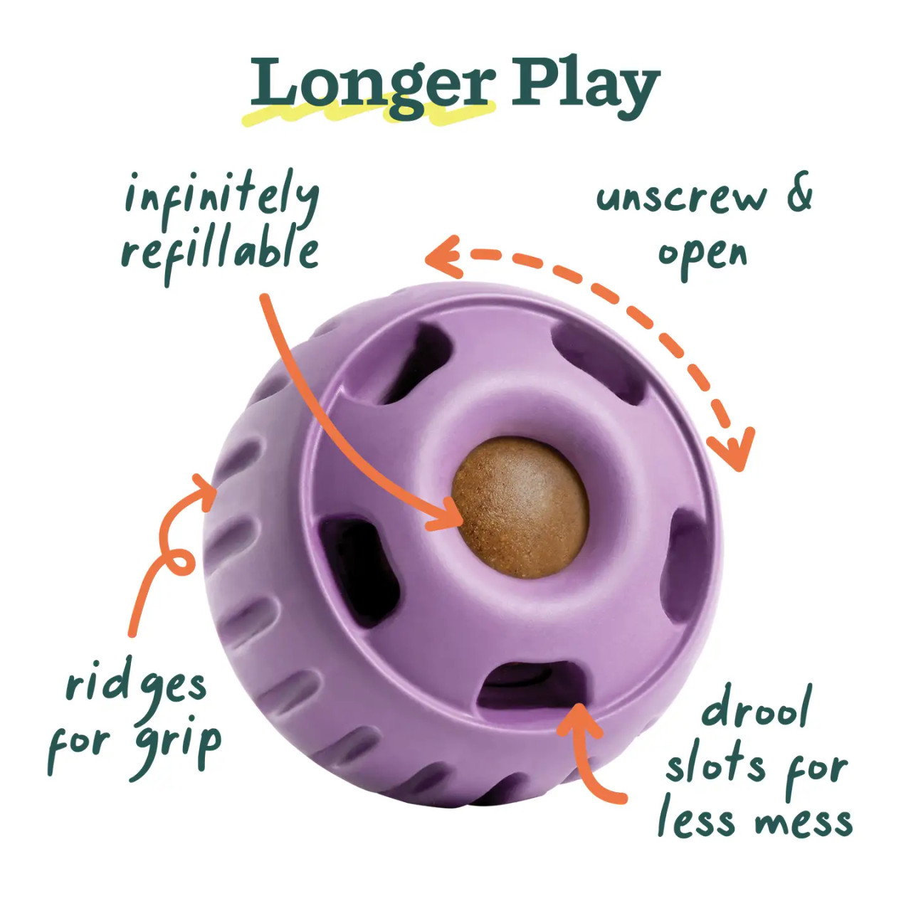 Lavender Pupsicle Treat Dog Toy Woof Pupsicle Treat Toy