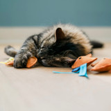 Eco friendly cat toys filled with PlanetFill recycled plastic bottle stuffing
