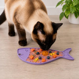 Small lick mat for cats and toy breed dogs, USA-made FDA-compliant TPE