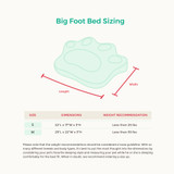 Big Foot Pillow Bed Sizing