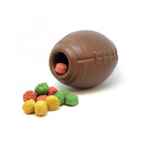 Natural rubber treat dispenser Football toy