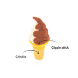 squeaky ice cream cone dog toy