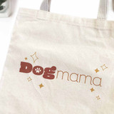 dog mama cotton tote bag
