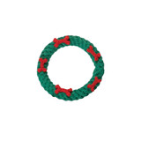 Holiday Ring Wreath Rope dog toy