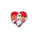 true love pug enamel pin
